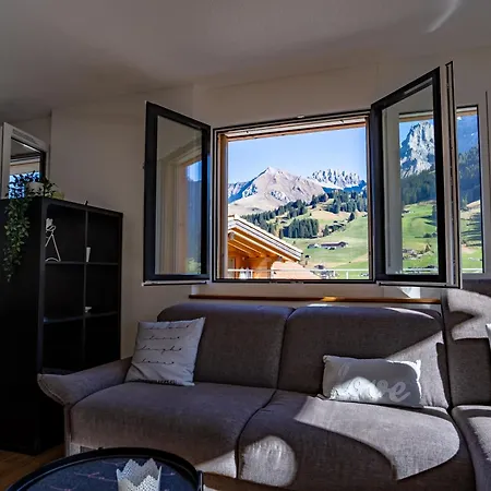 Chuenislodge1 Neu, Grosse Terrasse & Designerofen, Praechtige Aussicht Adelboden Exterior photo